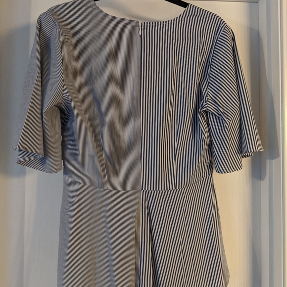 Ann Taylor Navy Striped Blouse - Picture 2 of 3